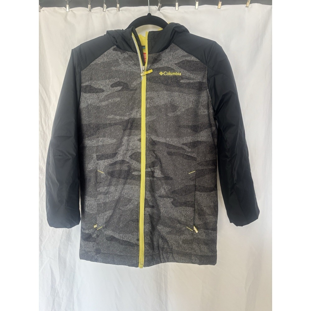 Columbia Size M Boys Gray 100%‎ Nylon Full Zip  Insulated Jacket JJ12